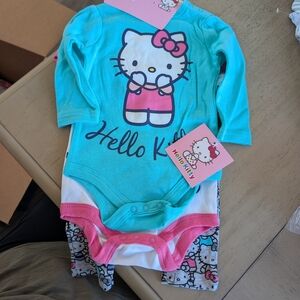 Hello Kitty Aqua and Pink Bodysuit